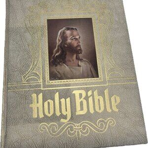 Vintage 70's Holy Bible New Standard Red Letter King James Hertel Hardcover